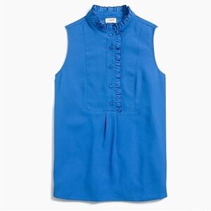 J. Crew Ruffle-trim crepe tank top